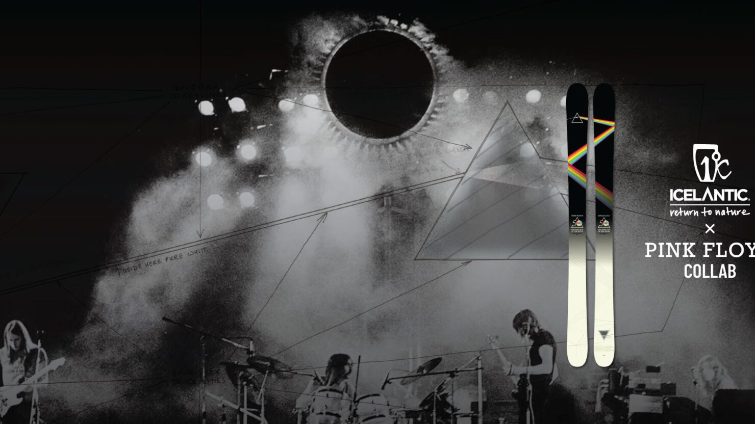 Icelantic Skis et Pink Floyd annoncent un ski « Dark Side Of The Moon » en édition limitée