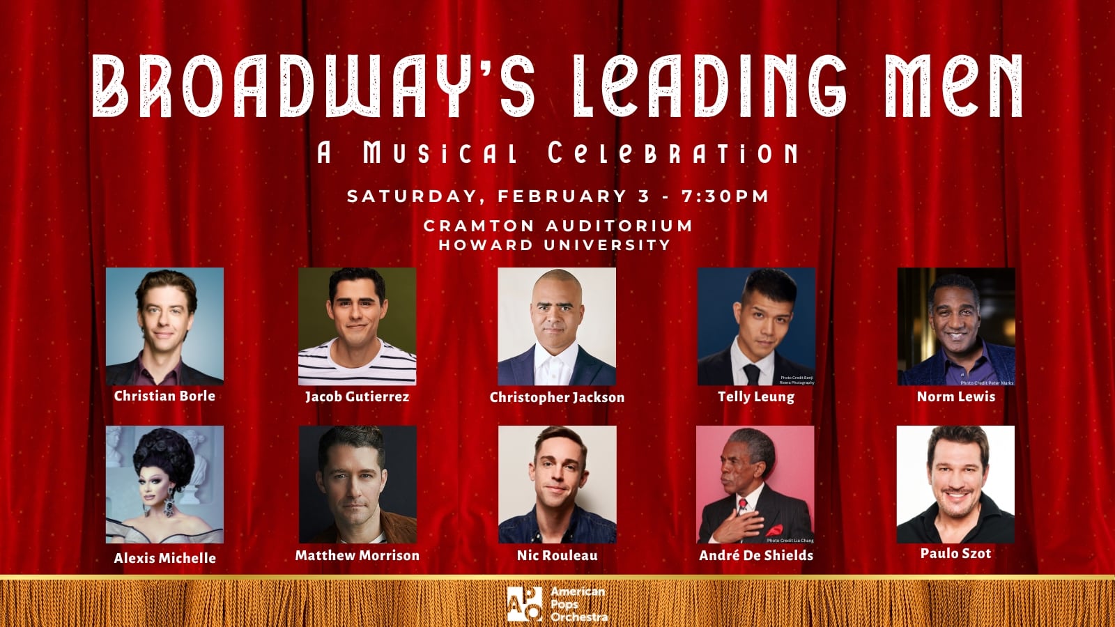 "Broadway's Leading Men: A Musical Celebration" filmé en direct en février depuis l'Université Howard