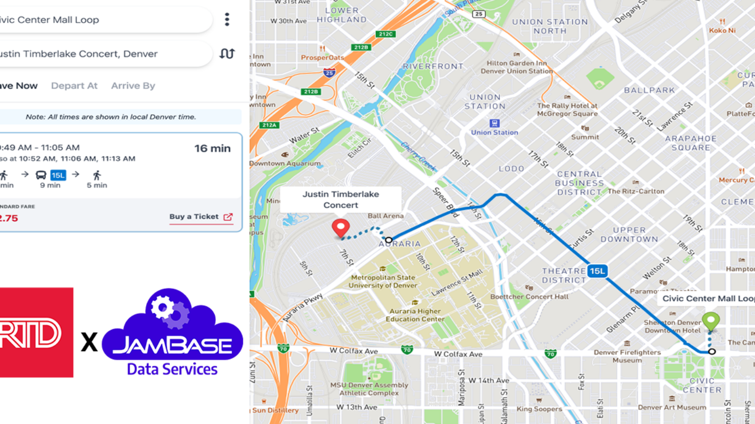 Le RTD de Denver lance une planification des transports en commun basée sur les artistes avec l'intégration de JamBase