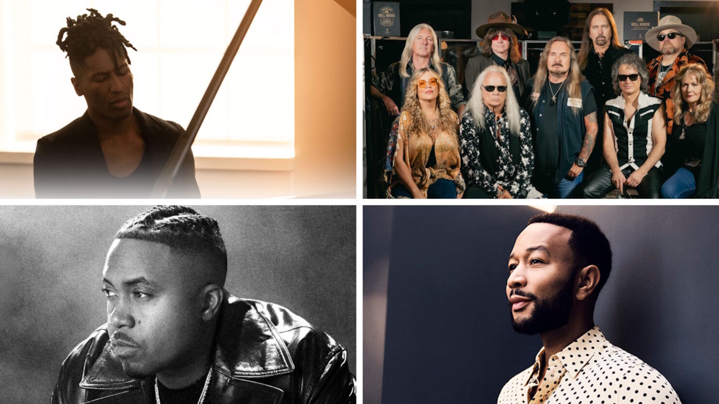 Jon Batiste, Lynyrd Skynyrd, Nas & John Legend