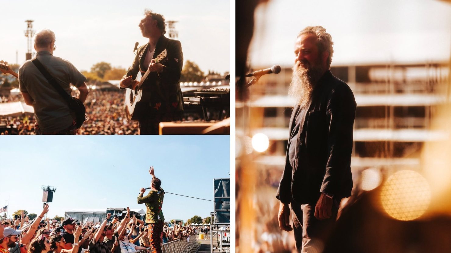 Mike Gordon de Phish et Sam Beam de Iron & Wine's Sam Beam Fleetwood Mac avec Guster à Bourbon & Beyond