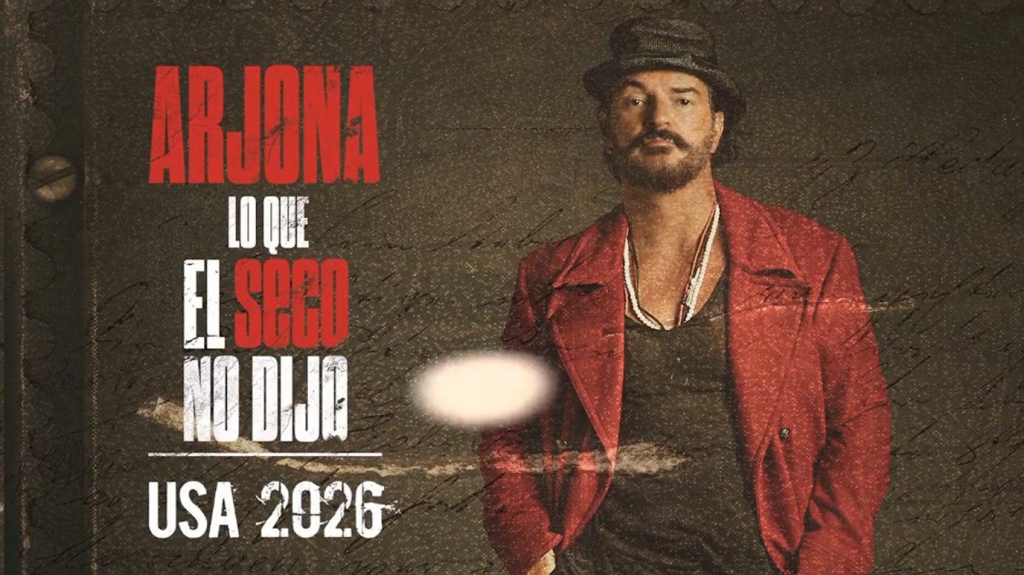Ricardo Arjona annonce 2026 lo que El Seco No Dijo US Tour Dates