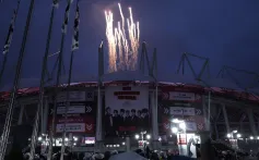 Les fans de BTS se rassemblent devant le stade de Goyang lors de la tournée mondiale BTS « Arirang », le 9 avril 2026, à Goyang, en Corée du Sud.