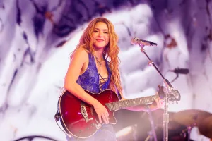 Shakira à la tournée mondiale Las Mujeres Ya No Lloran de SHAKIRA qui s'est tenue à Untuit Dome le 13 juin 2026 à Ingelwood, en Californie.