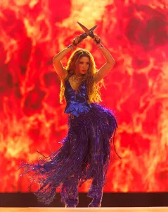 Shakira à la tournée mondiale Las Mujeres Ya No Lloran de SHAKIRA qui s'est tenue à l'Intuit Dome le 14 juin 2026 à Ingelwood, en Californie.