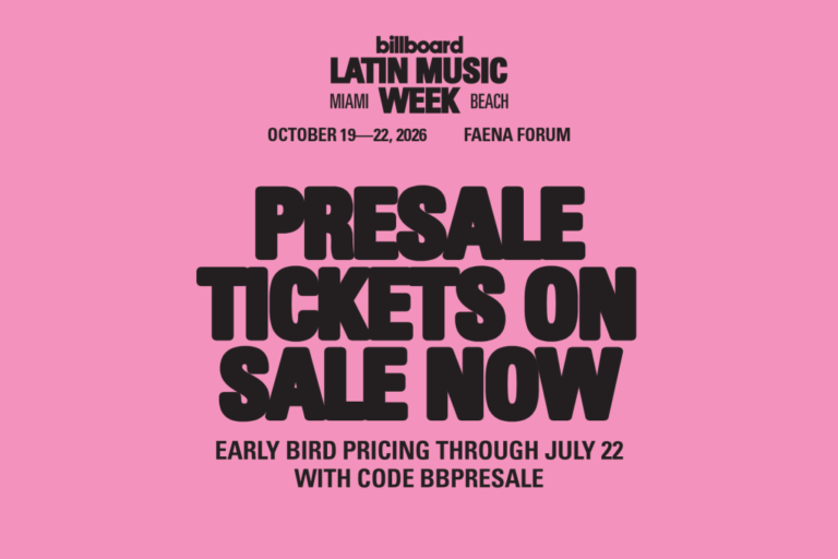 Les billets pour la Billboard Latin Music Week 2026 sont en vente maintenant : réservez la date
